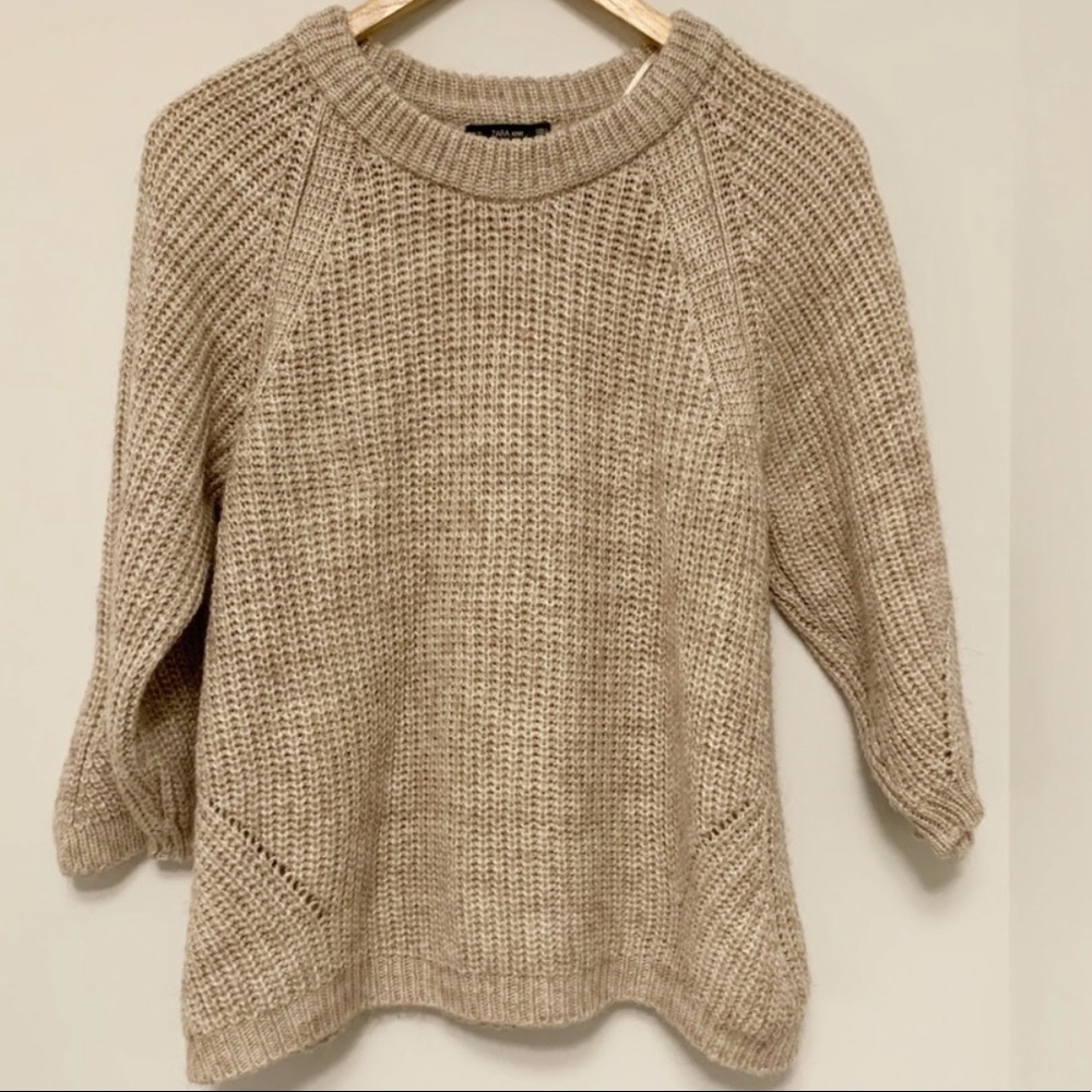 Zara Beige Knit Sweater